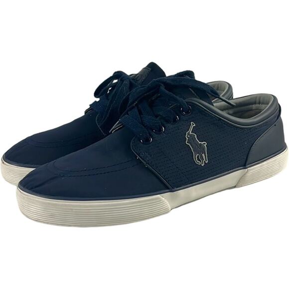 Polo Ralph Lauren Faxon Perforated Sneaker Size 8.5 - Picture 1 of 10